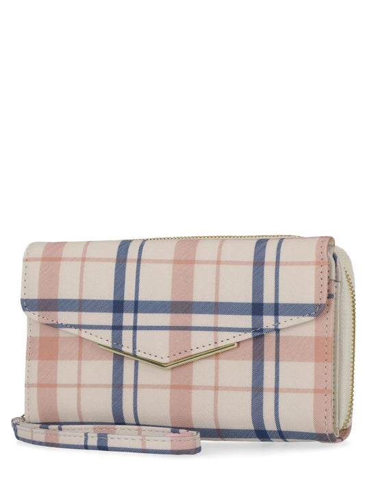 Women'S Ainsley Bulk Clutch Wallet Vinyl Plaid Print